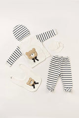 Premium Newborn Bear Embroidered Cotton Layette Set - Gift Boxed - TryAladdin