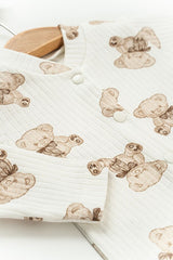 Premium Newborn Bear Pattern 100% Cotton 5 - Piece Baby Outfit Set - TryAladdin