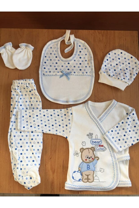 Premium Newborn Bear Theme 5 - Piece Layette Set - 500g - TryAladdin