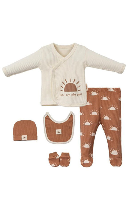Premium Newborn Boy 5 - Piece Hospital Exit Set - Sun Theme - TryAladdin