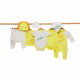 Premium Newborn Boy Baby Sleepy Lion Hospital Exit Bodysuit Set - 8 Piece - TryAladdin