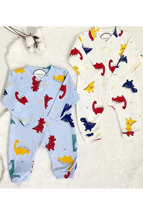 Premium Newborn Boy Bear Pattern 2 - Piece Romper Set - TryAladdin