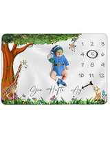 Premium Newborn Boy Hospital Exit Gift Set - Milestone Memory Blanket & Cards - TryAladdin