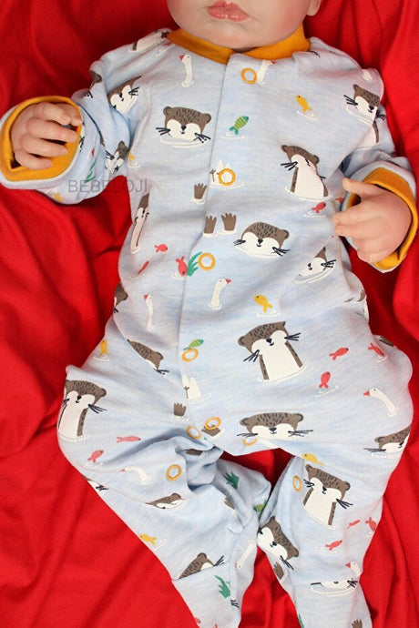 Premium Newborn Boys Animal Print Bodysuit & Bib 2 - Piece Set - TryAladdin