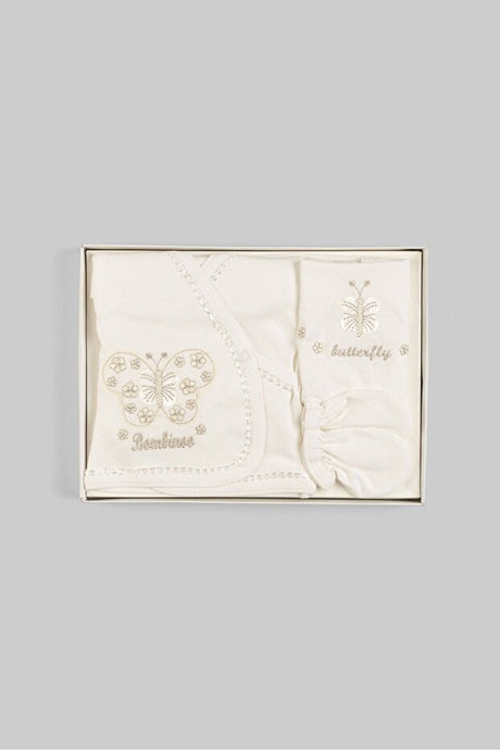 Premium Newborn Butterfly Embroidered Hospital Exit Set - 5 - Piece - TryAladdin