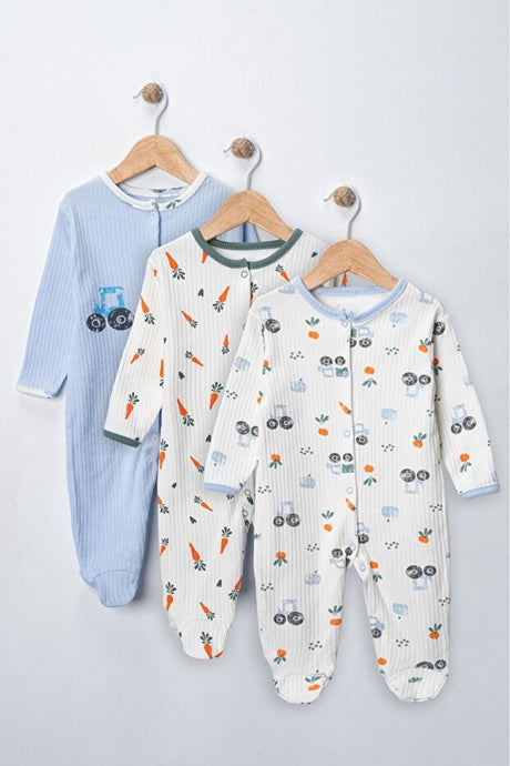 Premium Newborn Cotton 3 - Piece Outfit & Sleepsuit Set - 3 - 9 Months - TryAladdin