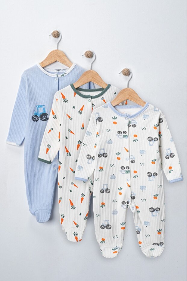 Premium Newborn Cotton 3 - Piece Outfit & Sleepsuit Set - 3 - 9 Months - TryAladdin
