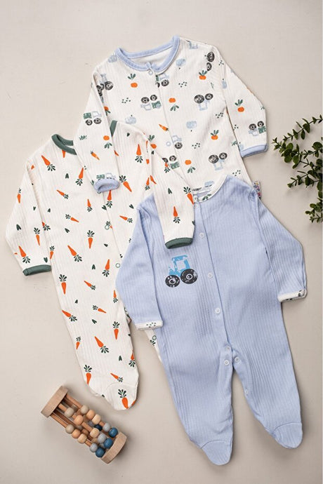 Premium Newborn Cotton 3 - Piece Outfit & Sleepsuit Set - 3 - 9 Months - TryAladdin