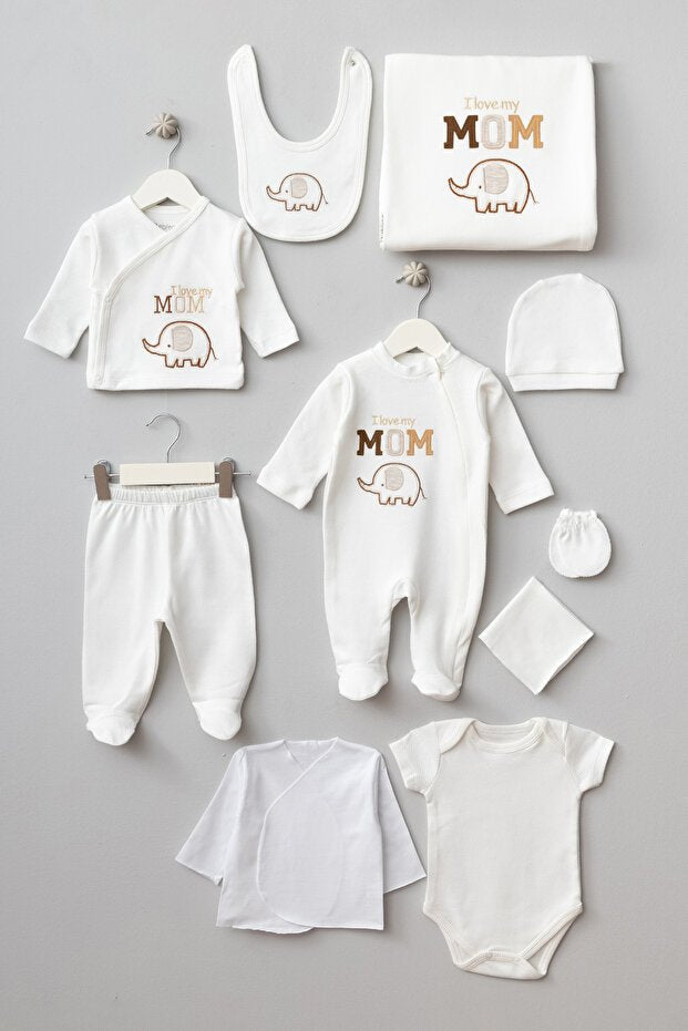 Premium Newborn Elephant 10 - Piece Hospital Exit Gift Set - TryAladdin