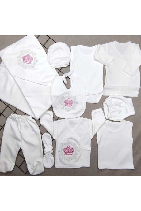 Premium Newborn Embroidered Layette Set - 10 Piece - TryAladdin