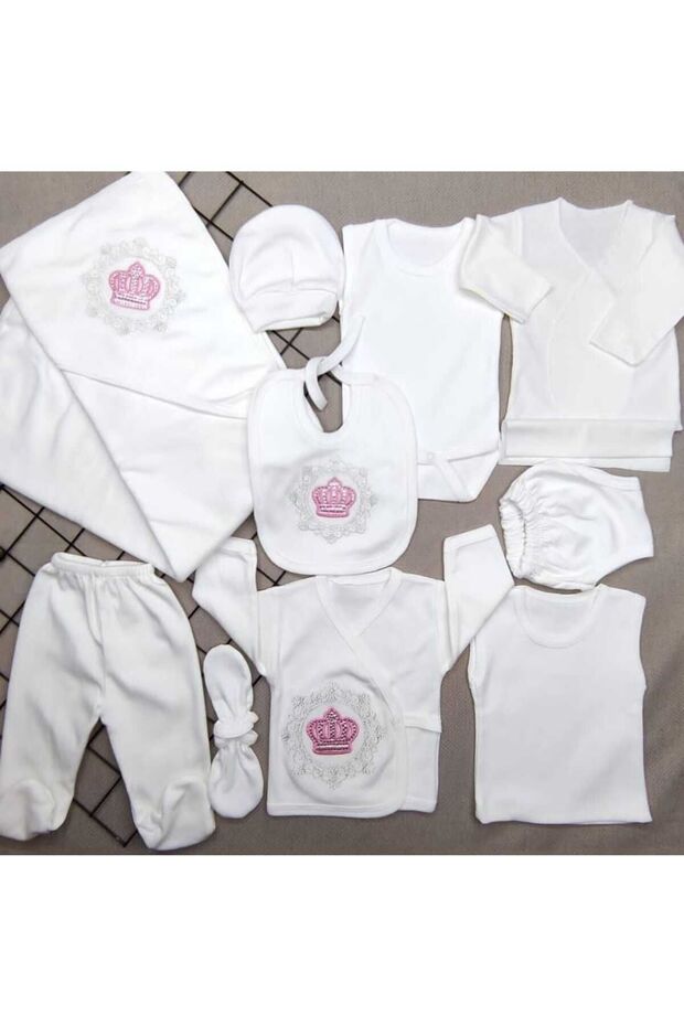 Premium Newborn Embroidered Layette Set - 10 Piece - TryAladdin