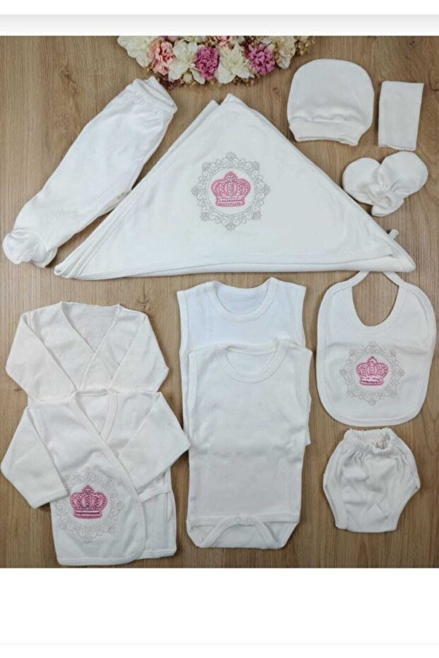 Premium Newborn Embroidered Layette Set - 10 Piece - TryAladdin