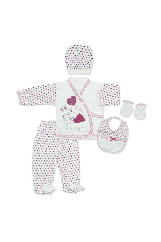 Premium Newborn Girl 5 - Piece Hospital Exit Set - Rabbit Theme - TryAladdin