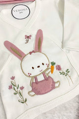 Premium Newborn Girl 5 - Piece Organic Cotton Hospital Welcome Gift Set - Rabbit Ear Design - TryAladdin