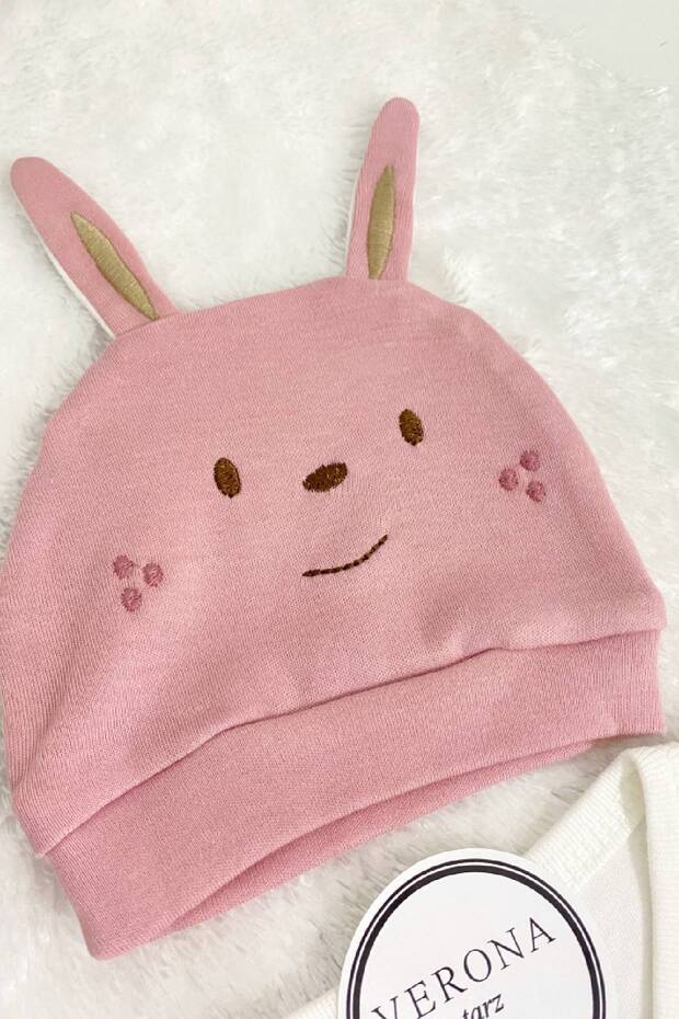Premium Newborn Girl 5 - Piece Organic Cotton Hospital Welcome Gift Set - Rabbit Ear Design - TryAladdin