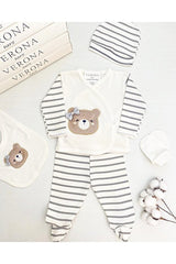 Premium Newborn Girl Bear Theme Hospital Outfit - 5 - Piece Set - TryAladdin