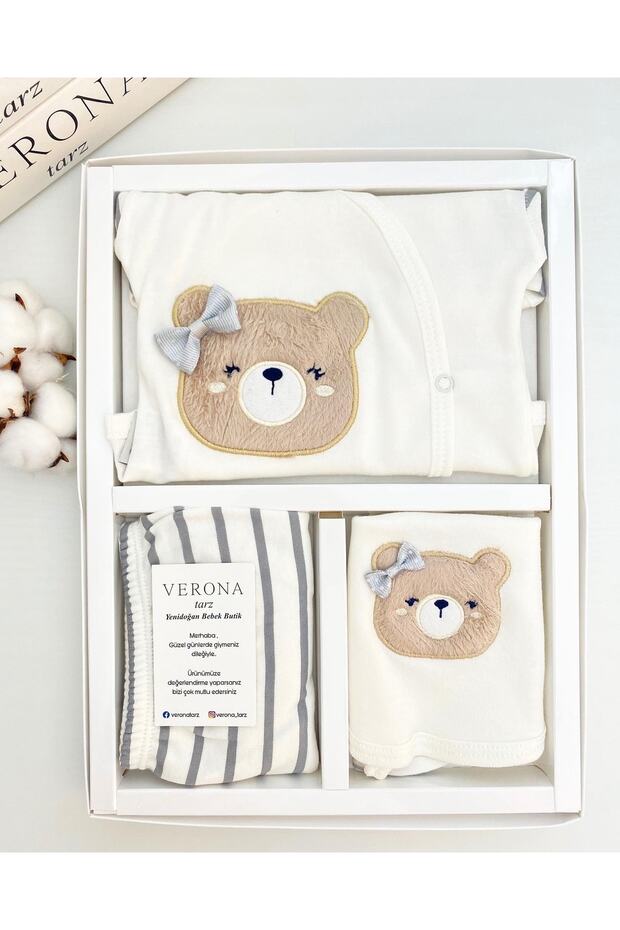 Premium Newborn Girl Bear Theme Hospital Outfit - 5 - Piece Set - TryAladdin
