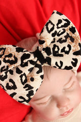 Premium Newborn Girl Leopard Print Bow Jumpsuit & Headband Set - Assorted Sizes - TryAladdin