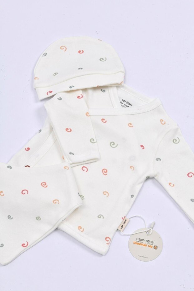 Premium Newborn Hospital Exit Kit - 5 Piece 100% Certified Organic Cotton - Abstract Design - TryAladdin