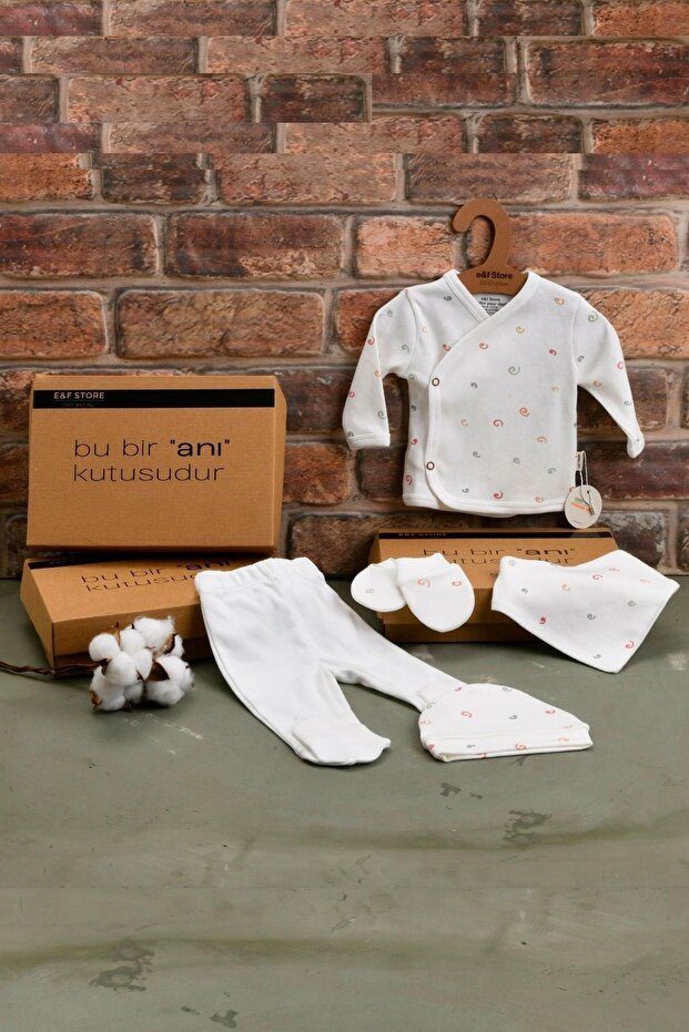 Premium Newborn Hospital Exit Kit - 5 Piece 100% Certified Organic Cotton - Abstract Design - TryAladdin