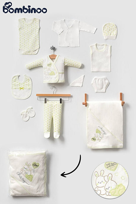 Premium Newborn Hospital Layette Set, Green - 10 Piece - TryAladdin