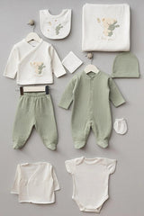Premium Newborn Hospital Layette Set - Hugging Bear 10 - Piece Boxed - TryAladdin
