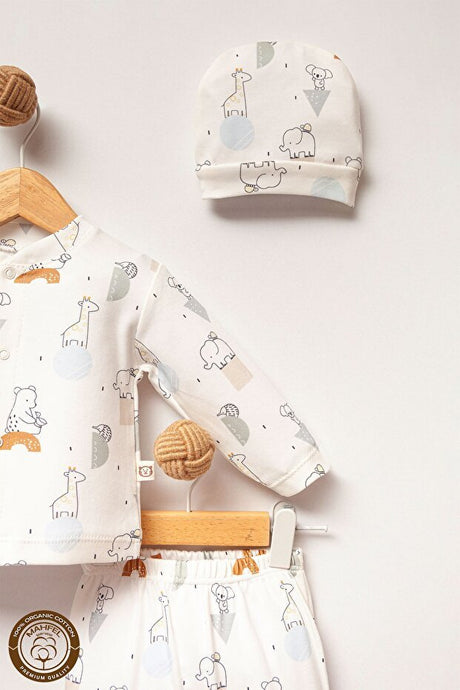 Premium Newborn Hospital Outfit Set - Elephant Zebra Design - TryAladdin
