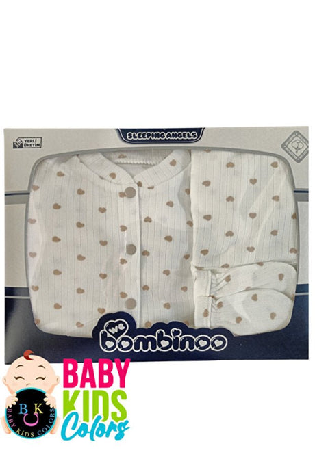 Premium Newborn Hospital Set - 5pc Heart Print Corduroy - TryAladdin
