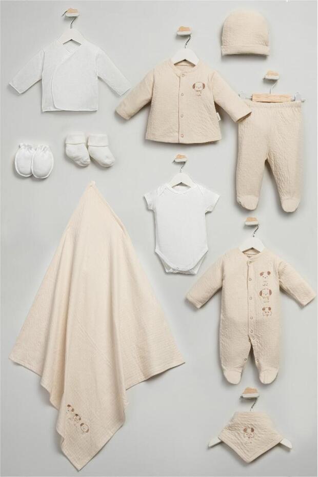 Premium Newborn Layette Gift Set - Puppy Print - 10 Piece Set - TryAladdin