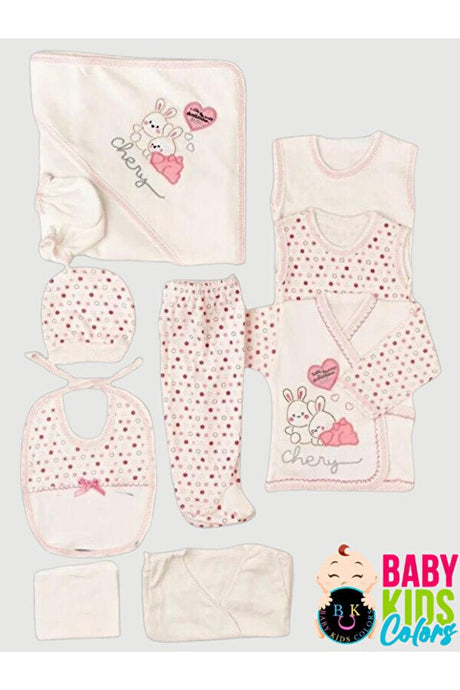 Premium Newborn Layette Set - Rabbit Embroidered - 10 Piece - TryAladdin