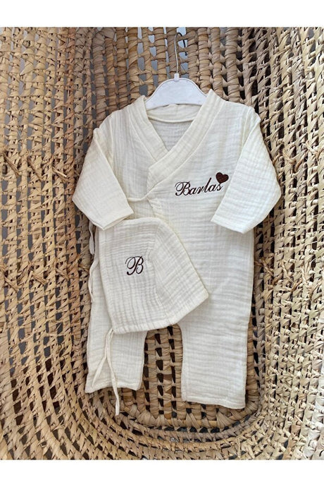 Premium Newborn Muslin Jumpsuit Set - 2 Piece - TryAladdin