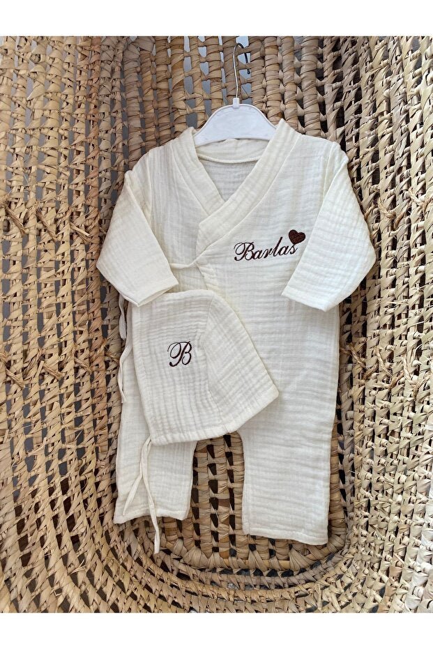 Premium Newborn Muslin Jumpsuit Set - 2 Piece - TryAladdin
