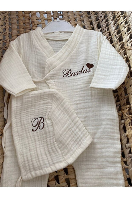 Premium Newborn Muslin Jumpsuit Set - 2 Piece - TryAladdin