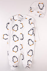 Premium Newborn Penguin Baby Romper and Hat Set - Retail Ready - TryAladdin