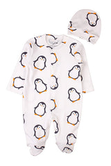 Premium Newborn Penguin Baby Romper and Hat Set - Retail Ready - TryAladdin