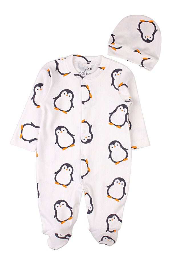 Premium Newborn Penguin Baby Romper and Hat Set - Retail Ready - TryAladdin