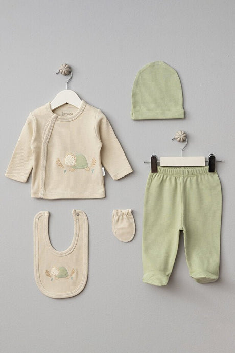 Premium Newborn Turtle Design 5 - Piece Hospital Baby Set - 500g - TryAladdin
