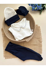 Premium Newborn Welcome Set - 4 - Piece Navy Blue Outfit - TryAladdin