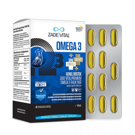 Premium Omega - 3 Fish Oil - Purity & Wellness Support Softgels - TryAladdin