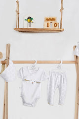 Premium Organic Cotton 11 - Piece Newborn Baby Set - Lamb Pattern Design - TryAladdin