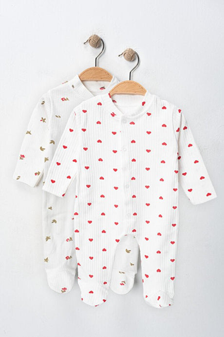 Premium Organic Cotton 2 - Piece Floral Baby Romper Set - 300g - TryAladdin