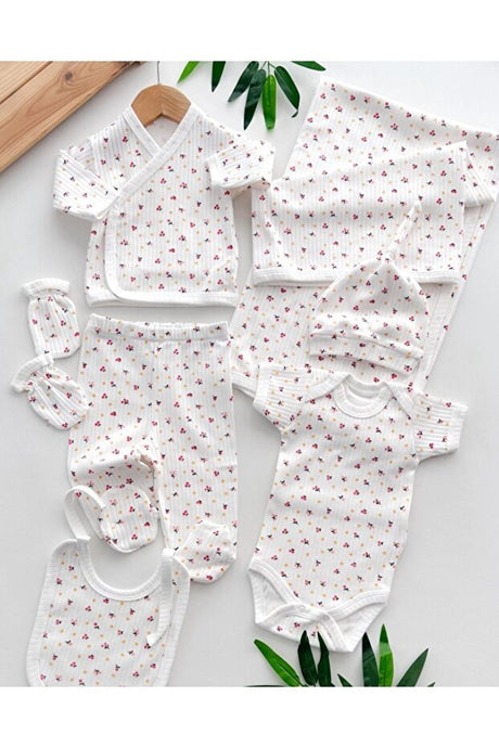 Premium Organic Cotton 7 - Piece Newborn Girl Hospital Set - All Season - TryAladdin