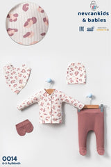 Premium Organic Cotton Baby Girl Leopard Hospital Set - 5 - Piece - TryAladdin