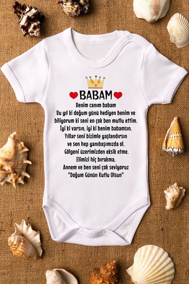 Premium Organic Cotton 'Birthday Dad' Baby Bodysuit - Short Sleeve - 1 Piece - TryAladdin