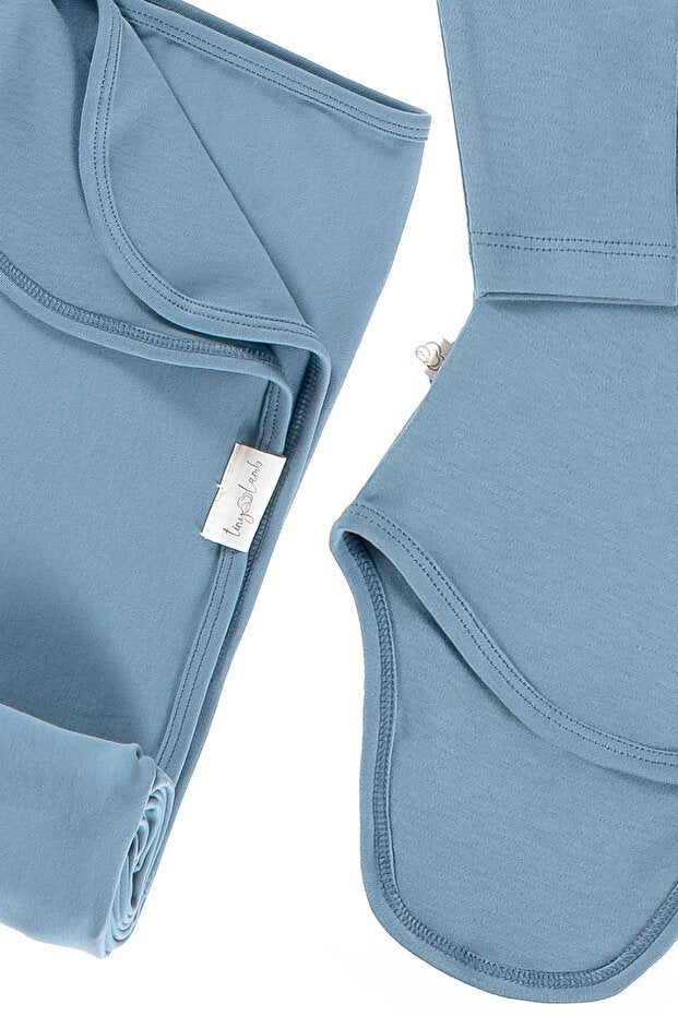 Premium Organic Cotton Newborn 9 - Piece Layette Set - Blue - TryAladdin