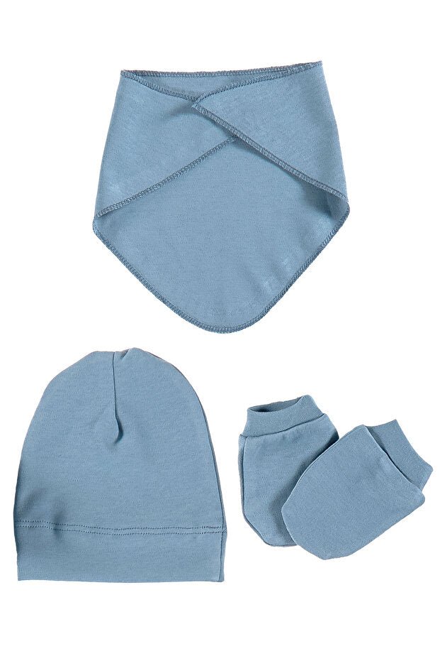 Premium Organic Cotton Newborn 9 - Piece Layette Set - Blue - TryAladdin