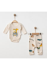 Premium Organic Cotton Newborn Baby 2 - Piece Bodysuit Set - 1 Set - TryAladdin