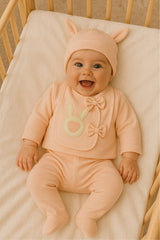Premium Organic Infant Girl 5 - Piece Newborn Welcome Layette Set - Rabbit Motif - TryAladdin