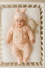 Premium Organic Infant Girl 5 - Piece Newborn Welcome Layette Set - Rabbit Motif - TryAladdin
