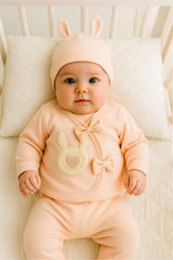 Premium Organic Infant Girl 5 - Piece Newborn Welcome Layette Set - Rabbit Motif - TryAladdin